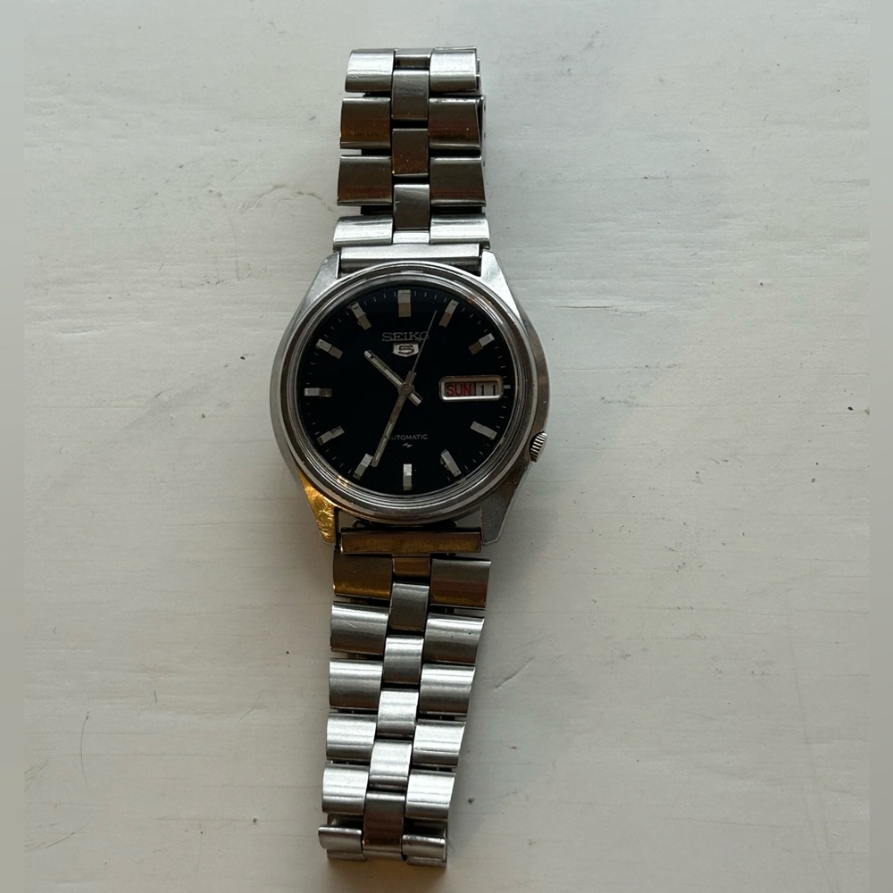 Seiko 5 7009- 8153 Automatic Blue Dial Running
